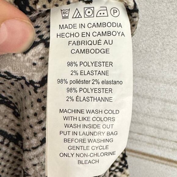 Michael Kors Snake Print Wide Leg Pull On Pants Size XL - Picture 5 of 7